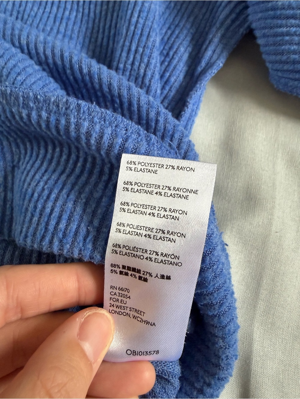 We The Free Blue main squeeze Hacci Blue Top Sweater Sz XS - Picture 6 of 8